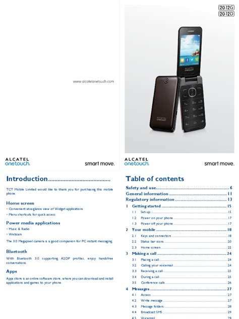 ALCATEL Mobile Phones Manual pdf